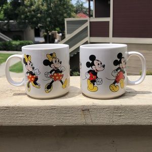Disney Minny & Mickey Mouse coffee mugs